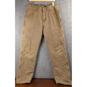 Wrangler Riggs Workwear Insulated Lined Ranger Canvas Work Pants Brown 33x32